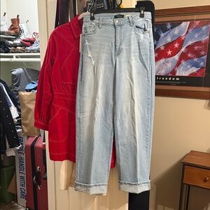 BCBGeneration Light Blue Straight Leg Jeans